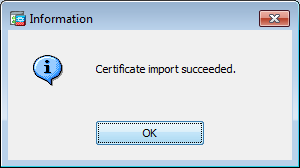 نجح إستيراد CERT