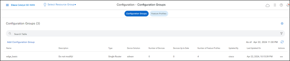 Configuration Groups