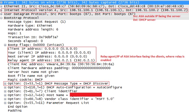 Outside Interface Address(외부 인터페이스 주소), Change in IP Header and Relay Agent(IP 헤더 및 릴레이 에이전트 변경) 필드