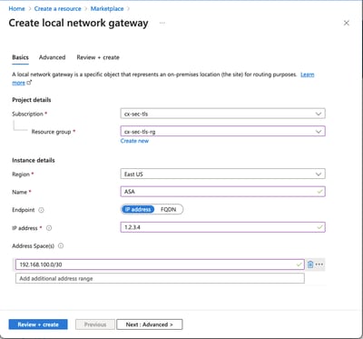 Crea gateway di rete locale