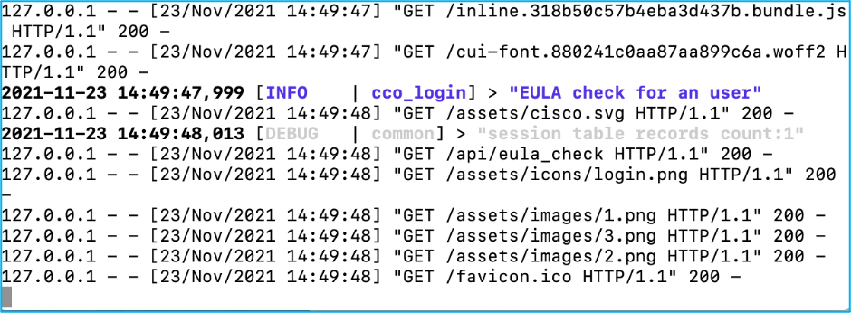 MAC Terminal Output