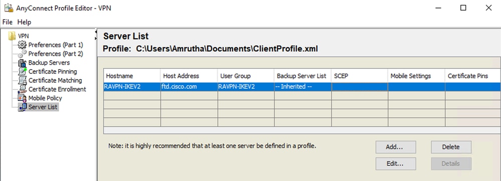 配置文件编辑器- ClientProfile.xml