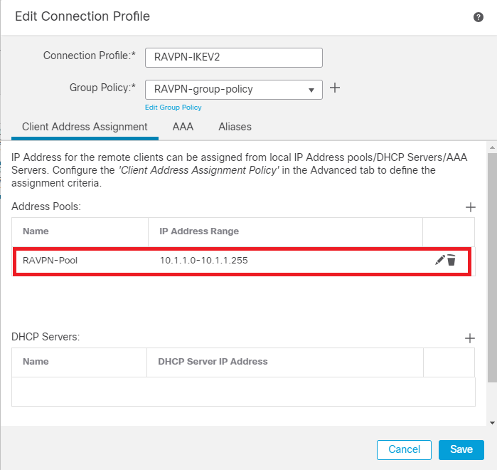 FMC = Client Address Assignment