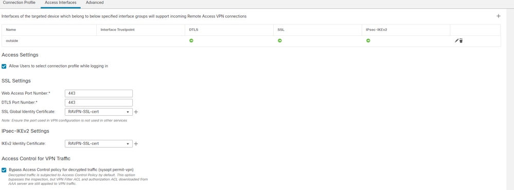 FMC - Interfaces de acesso