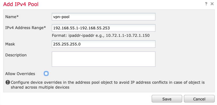 Konfiguration des lokalen IP-Pools