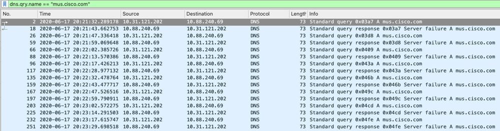 captura de Wireshark