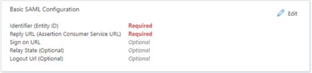 Azure Basic SAML Configuration