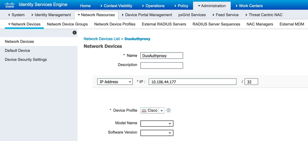 Configure Network Device