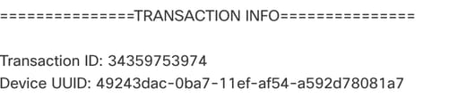 Transcript Designates Transaction