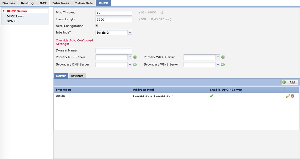 Configurar o servidor DHCP