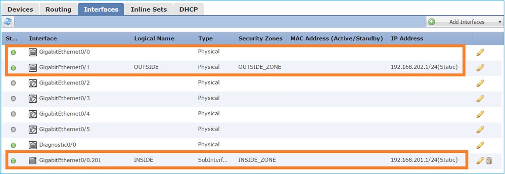 Edit the Physical Interface Per Requirements