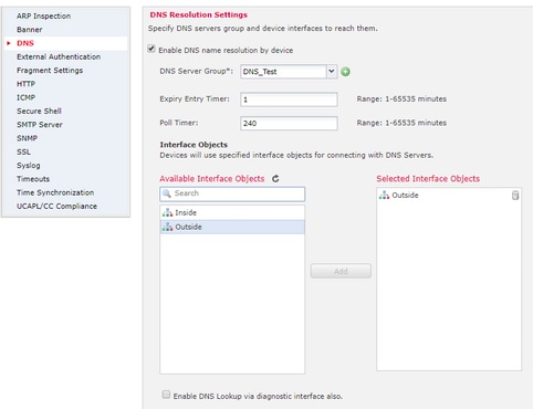 DNS Platform Settings