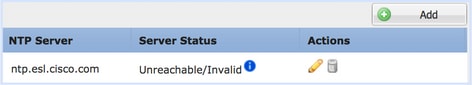 Problèmes de connectivité intermittents entre FXOS et le serveur NTP