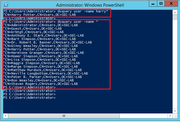 Utiliser l'invite de commandes ou PowerShell pour rechercher un utilisateur connu dans la configuration LDAP