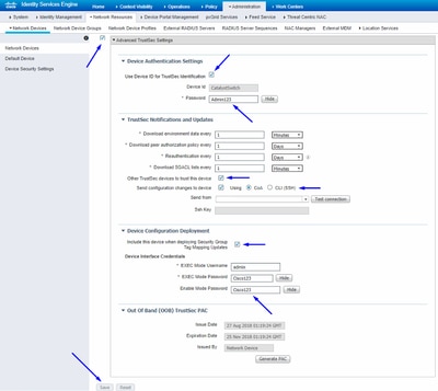 Configuración avanzada de TrustSec