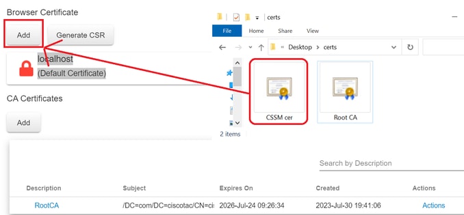 CSSM ID 인증서 업로드