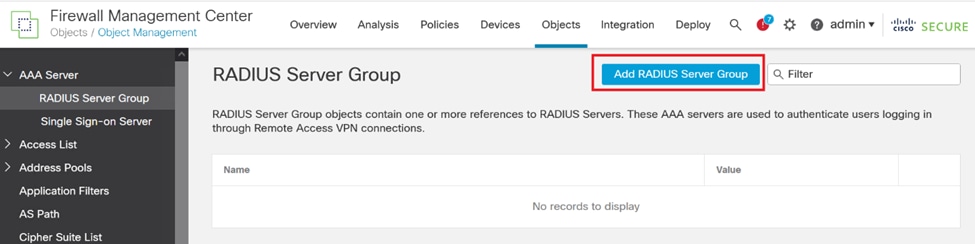 RADIUS Server Group