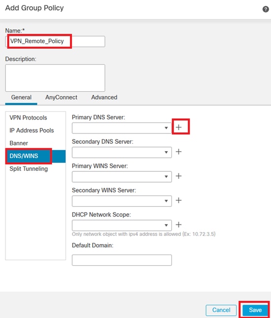 إعدادات DNS