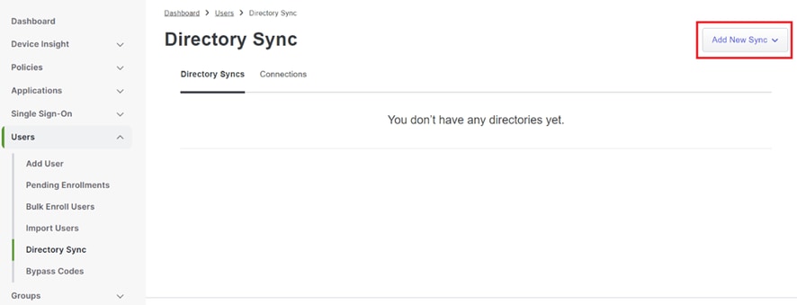 Add New Sync