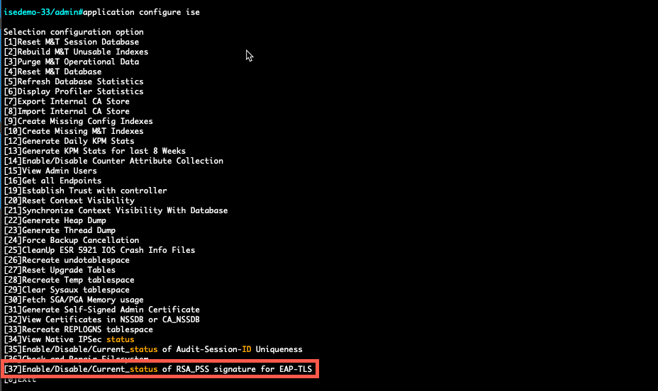 Opzione per disabilitare/abilitare RSA_PSS per EAP-TLS