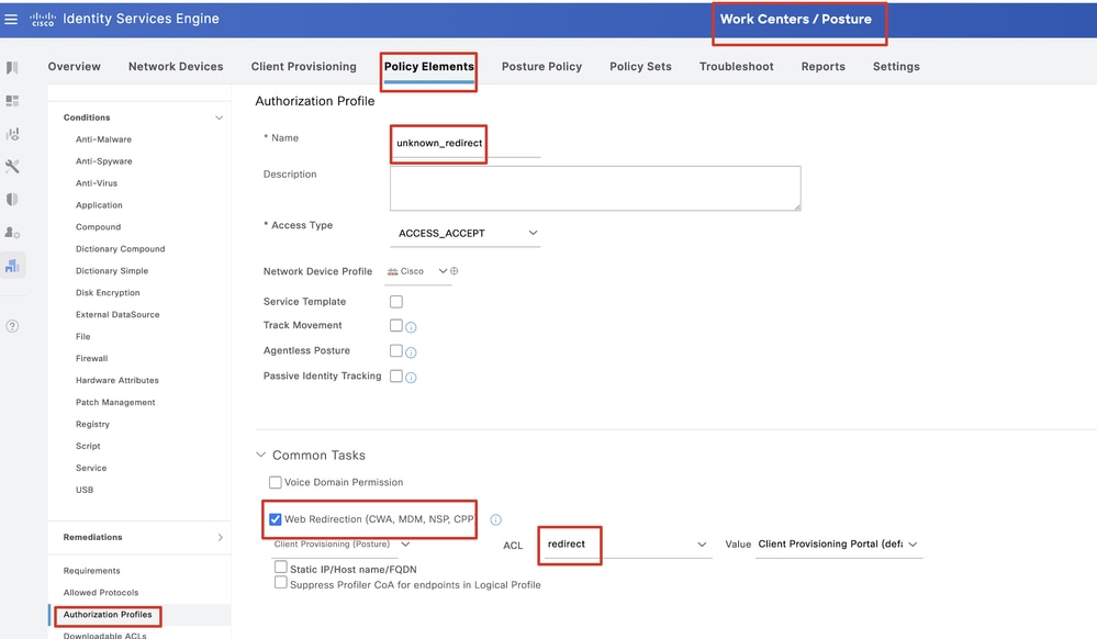 ISE_Add_New_Authorisation_Profile_Redirect_1