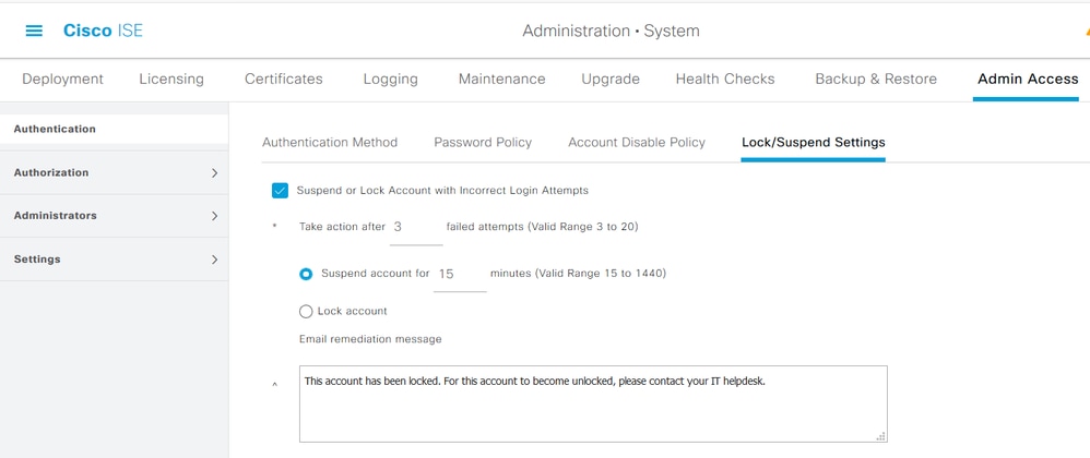 Admin Account Lock/Suspend Policy