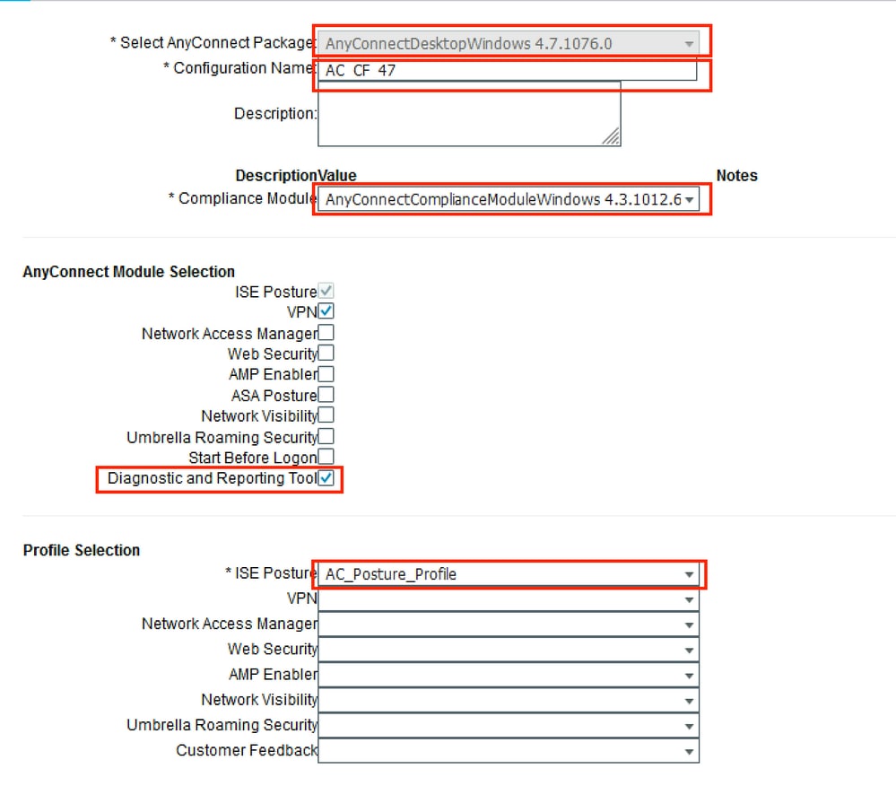 ISE configuration - create AnyConnect Configuration