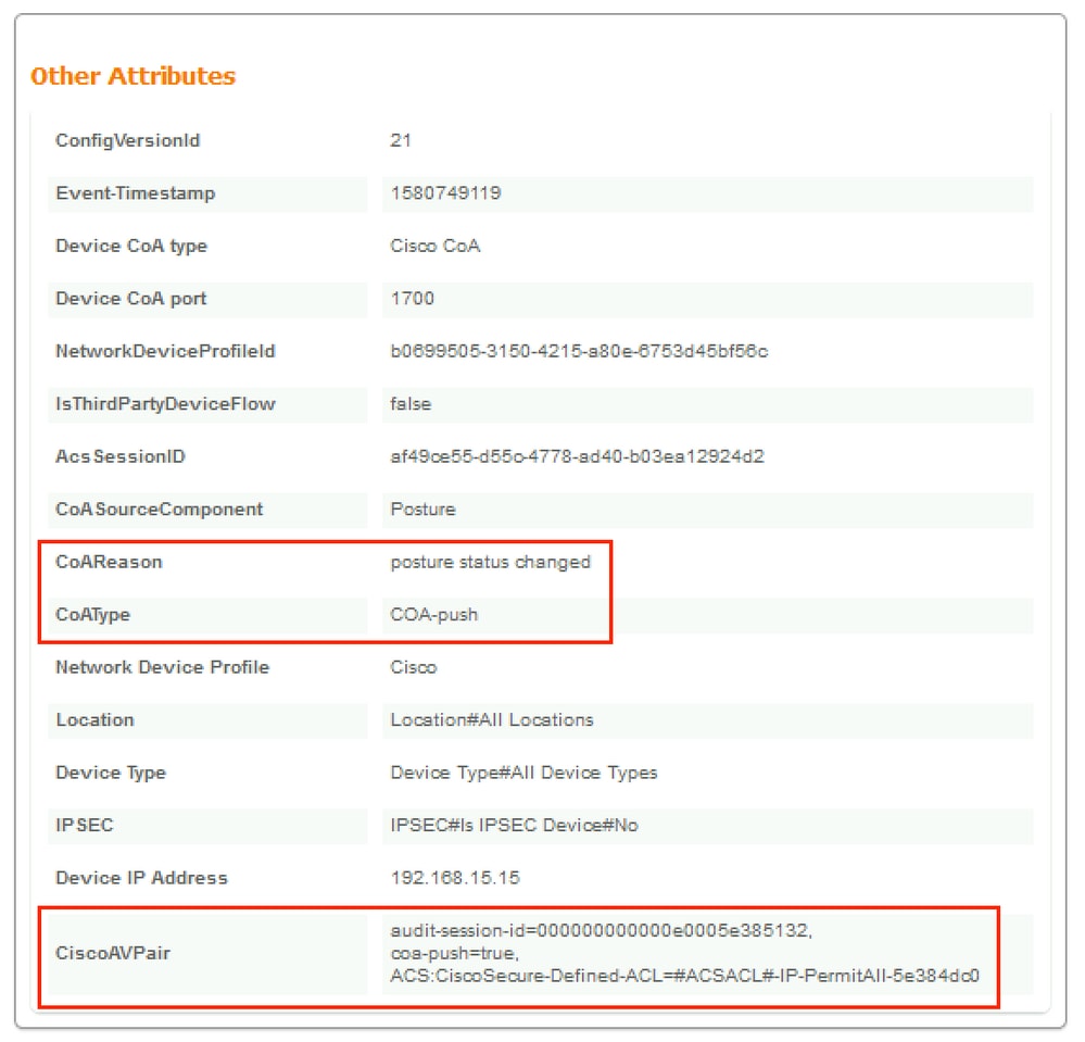 ISE detailed live log report - Authorization policy FTD-VPN-Posture-Unknown is matched and as result