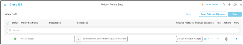 Conjuntos de políticas de Cisco ISE