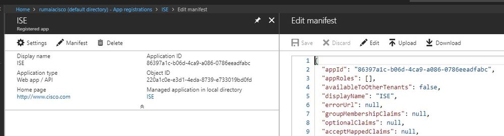 Integre Intune MDM con ISE: descargue el archivo de manifiesto de ISE