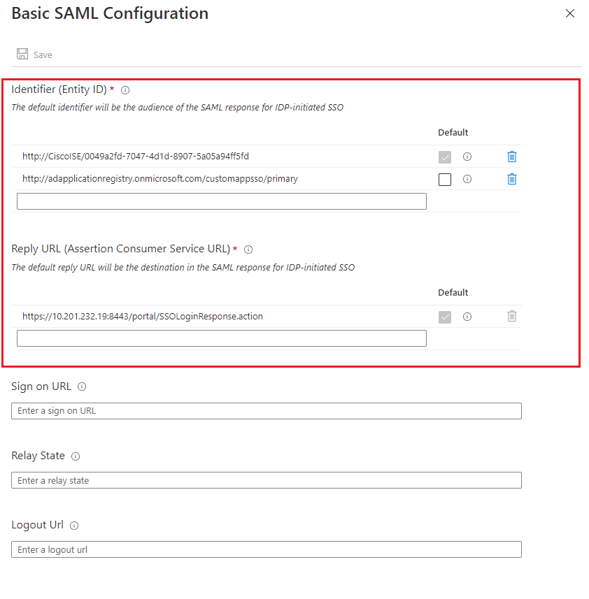 تكوين SAML