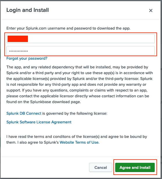 Splunk. Password Settings