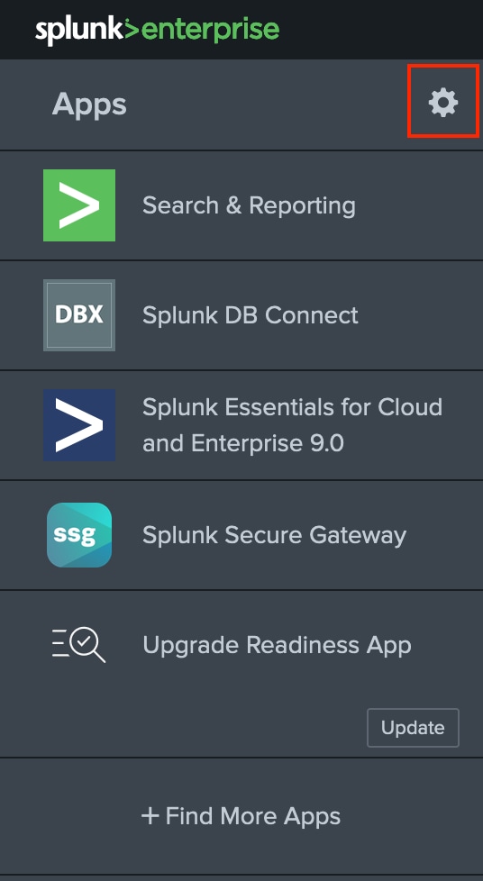 Splunk. Settings