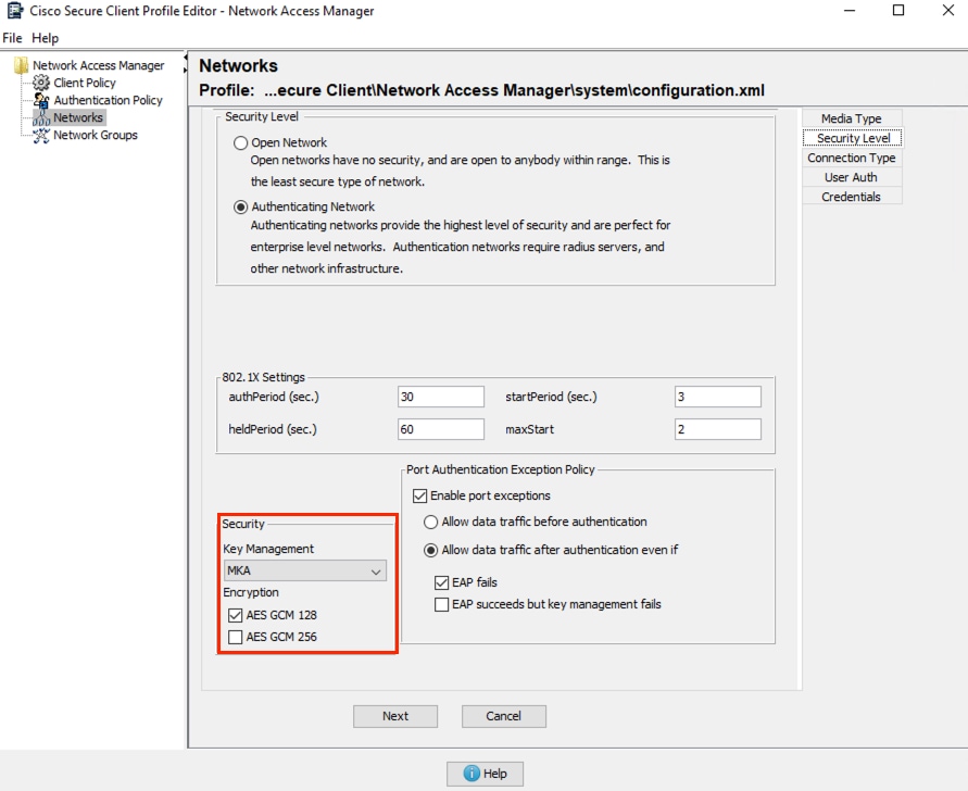 Secure Client user interface