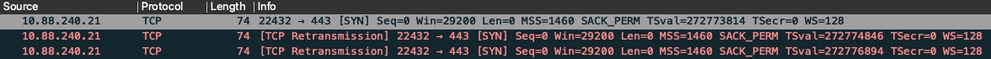 Connection to MDM timeout example