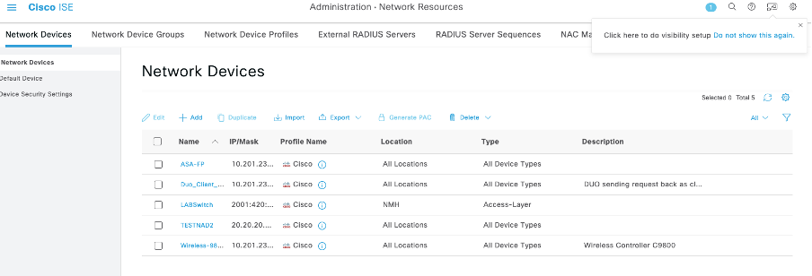 التحقق من واجهة المستخدم الرسومية (GUI) ل ISE