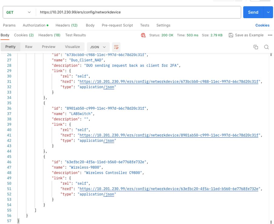 API الحصول على نتائج