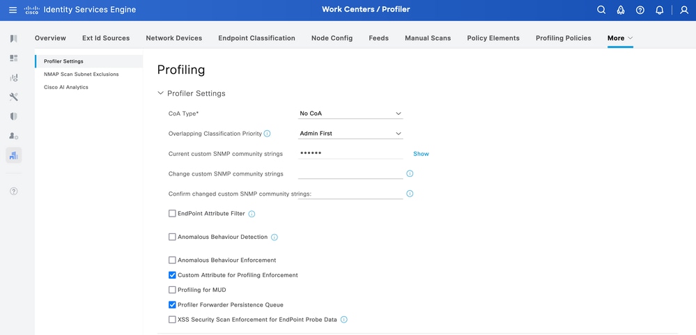 Enable Custom Attribute for Profiling Enforcement