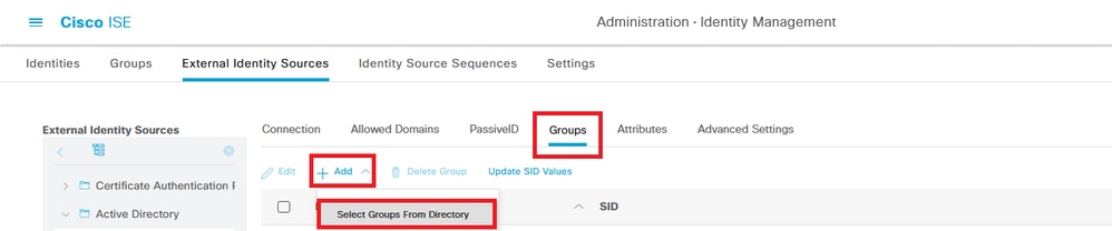 Select Groups from Directory