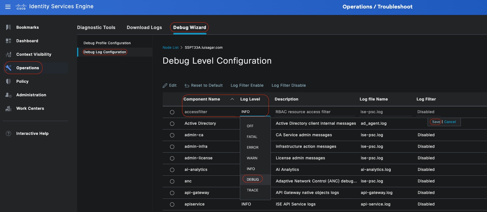 Componente de Configuração