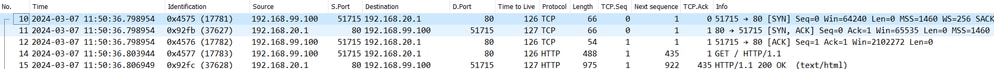 HTTP Packets in Outside