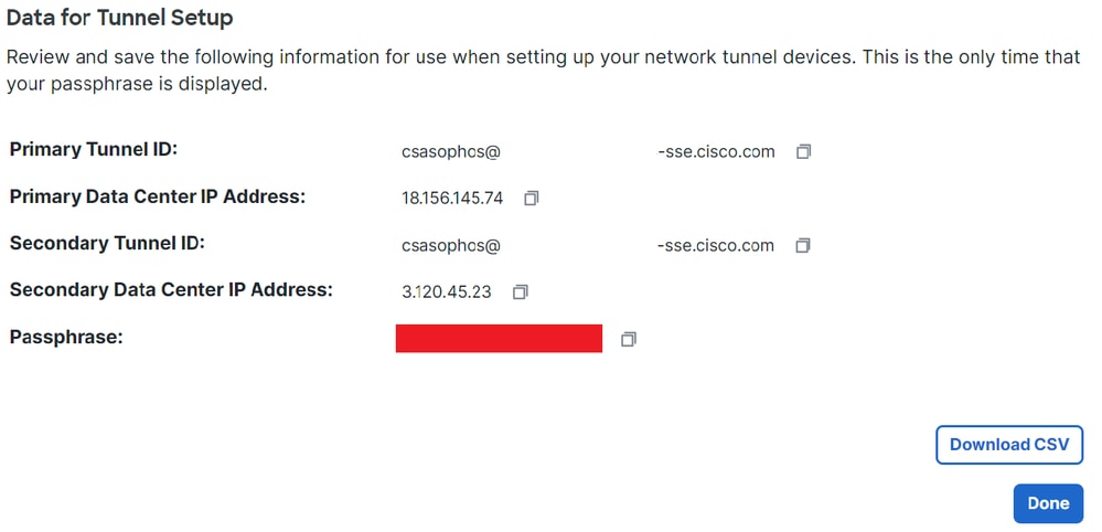 Secure Access - Tunnel Groups - Resume of configuration (Acesso seguro - Grupos de túneis - Retomar a configuração)