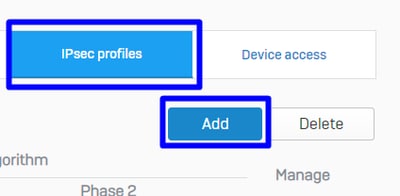 Sophos - IPsec配置文件