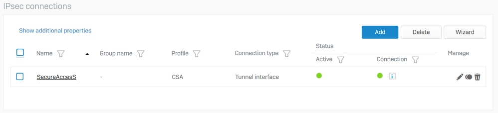 Sophos - Site-to-Site VPN - IPsec 연결