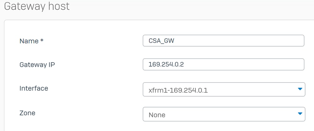 Sophos - Routing - Gateways - Gateway-host