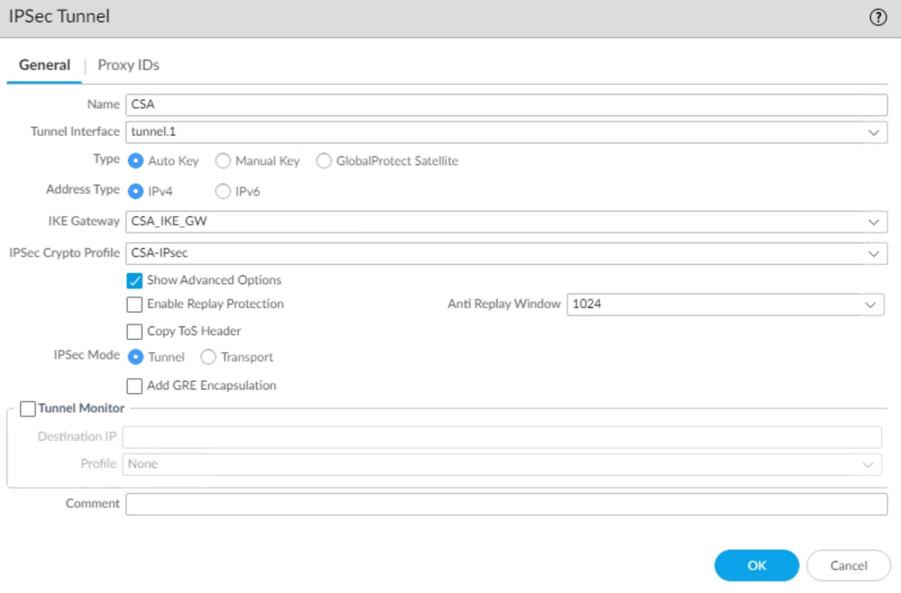 Palo Alto - Tunnels IPsec - Configuration