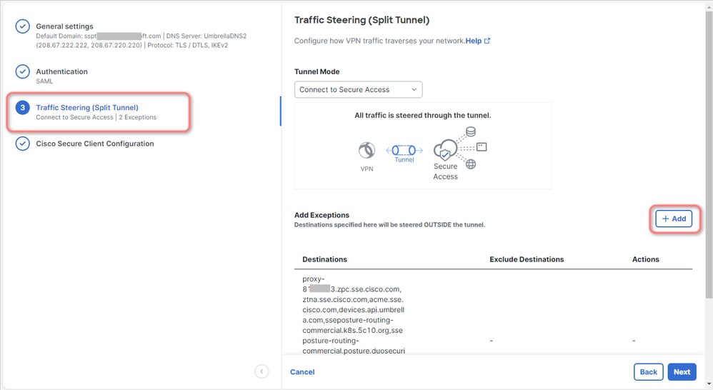 Secure Access - verkeerssturing