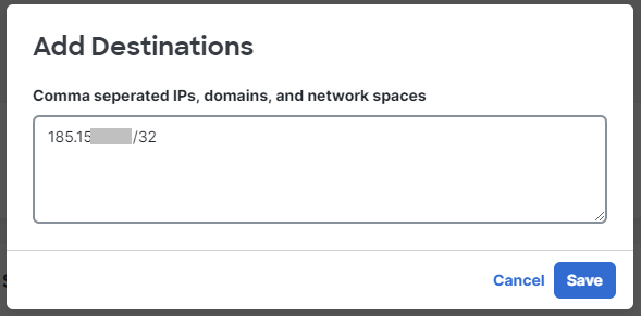 Acceso seguro - Lista de exclusión de VPN de RA