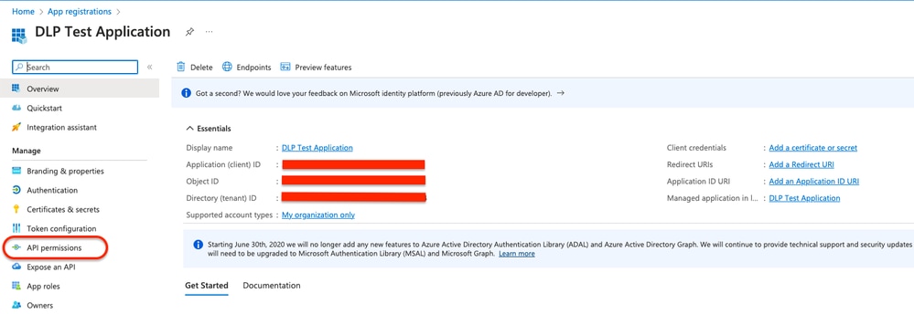 أذونات Azure - API