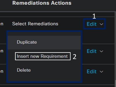 ISE - Estado - Acciones de remediación